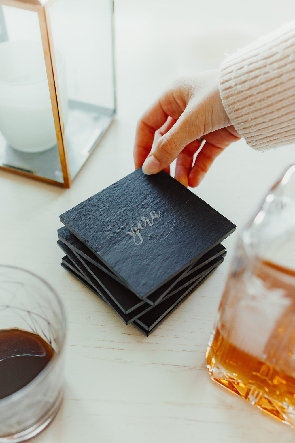 Podmetači za šalice - bogoslovne kreposti, škriljevac