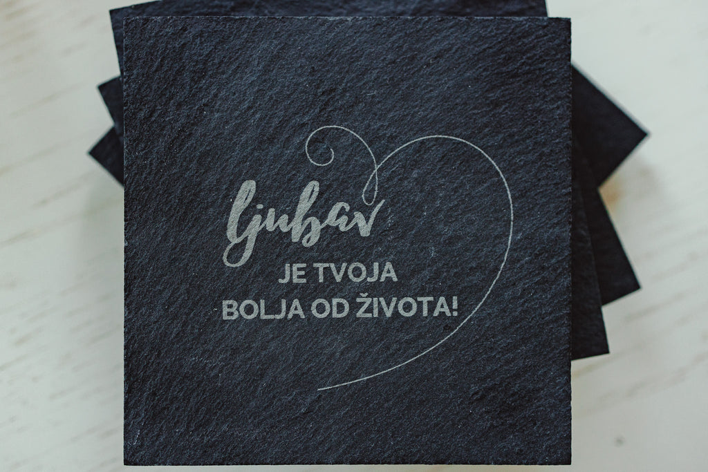 Podmetači za šalice - bogoslovne kreposti, škriljevac