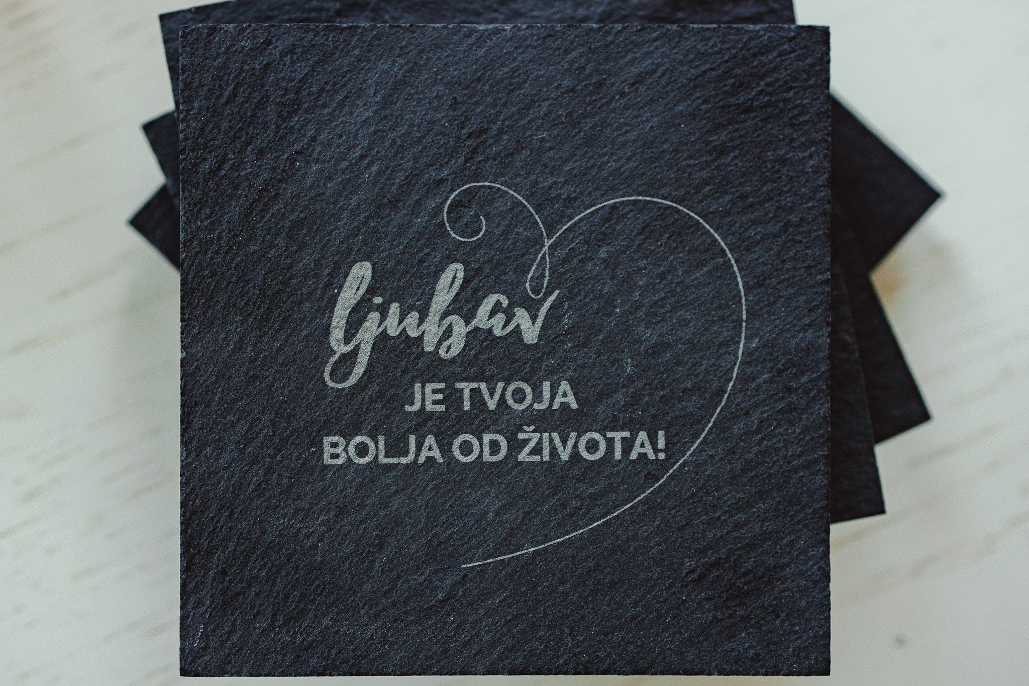 Podmetači za šalice - bogoslovne kreposti, škriljevac