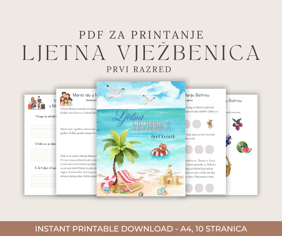 Ljetna vježbenica za prvašiće, digitalni proizvod
